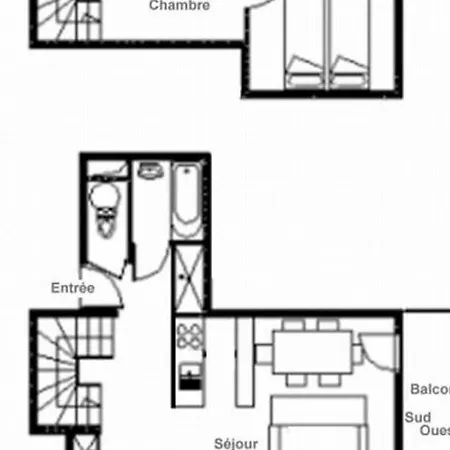 Duplex 6 Pers Proche Des Pistes Avec Balcon Apartment Saint-Martin-de-Belleville